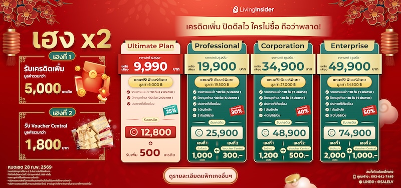 Chinese New Year เฮงรับอั่งเปา รับเครดิตเพิ่มมากกว่า + Voucher Central